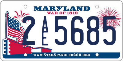 MD license plate 2AE5685