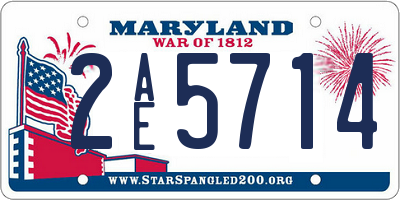 MD license plate 2AE5714