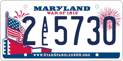 MD license plate 2AE5730