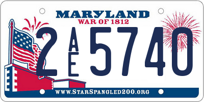 MD license plate 2AE5740