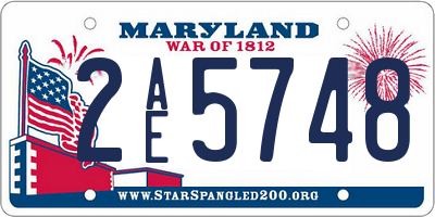 MD license plate 2AE5748