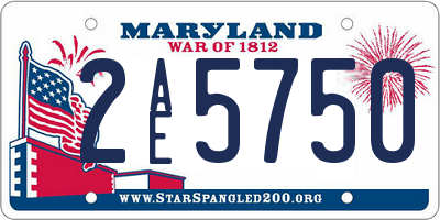 MD license plate 2AE5750