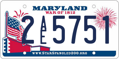 MD license plate 2AE5751