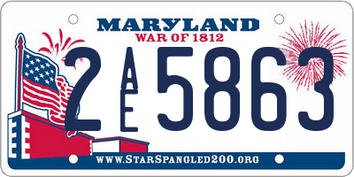 MD license plate 2AE5863
