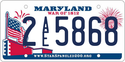 MD license plate 2AE5868