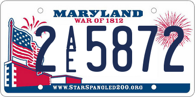 MD license plate 2AE5872
