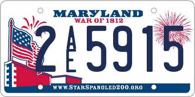 MD license plate 2AE5915