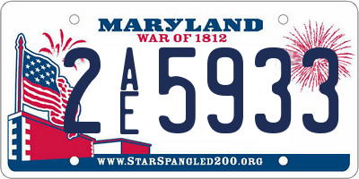 MD license plate 2AE5933