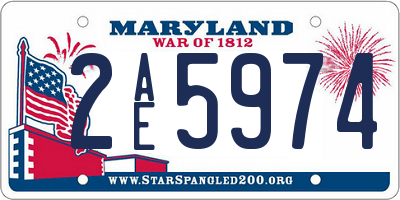 MD license plate 2AE5974