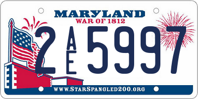 MD license plate 2AE5997