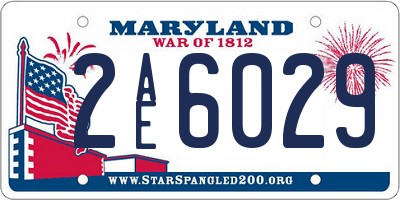MD license plate 2AE6029
