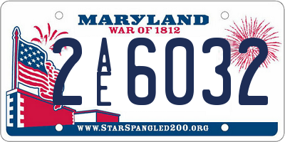 MD license plate 2AE6032