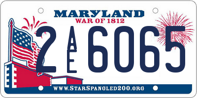 MD license plate 2AE6065