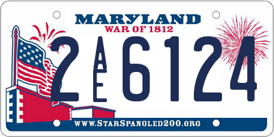 MD license plate 2AE6124