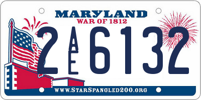 MD license plate 2AE6132