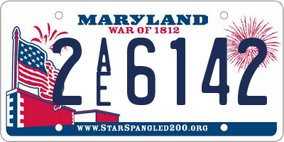 MD license plate 2AE6142