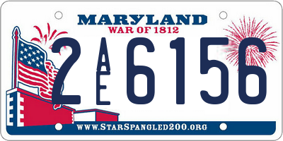MD license plate 2AE6156