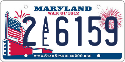 MD license plate 2AE6159