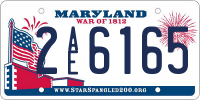 MD license plate 2AE6165