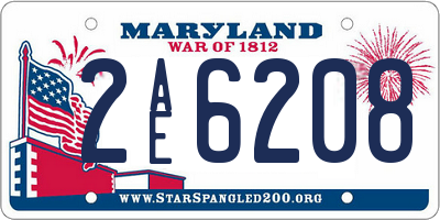 MD license plate 2AE6208