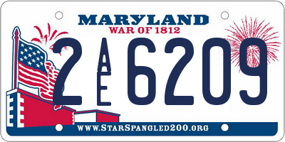 MD license plate 2AE6209