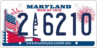 MD license plate 2AE6210