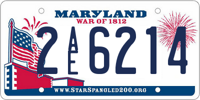 MD license plate 2AE6214