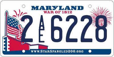 MD license plate 2AE6228
