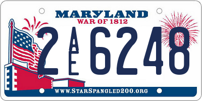 MD license plate 2AE6248