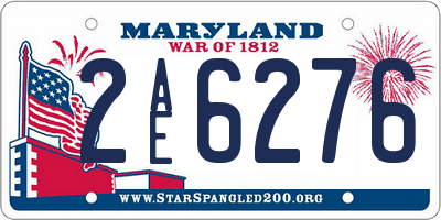 MD license plate 2AE6276