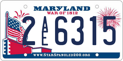 MD license plate 2AE6315