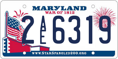 MD license plate 2AE6319