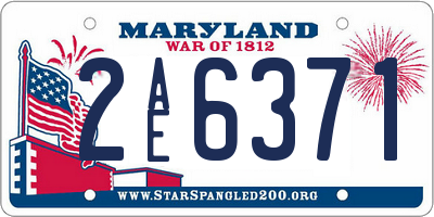 MD license plate 2AE6371