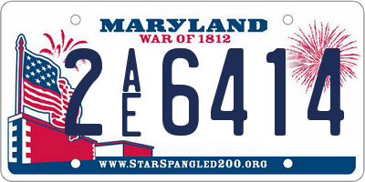MD license plate 2AE6414