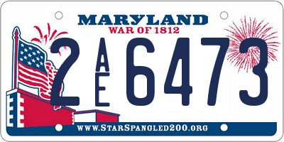 MD license plate 2AE6473
