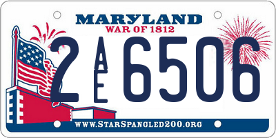 MD license plate 2AE6506