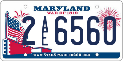 MD license plate 2AE6560