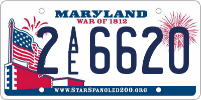 MD license plate 2AE6620