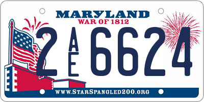 MD license plate 2AE6624