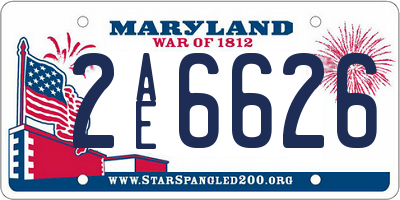 MD license plate 2AE6626