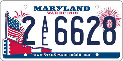 MD license plate 2AE6628
