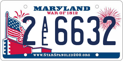 MD license plate 2AE6632