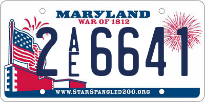MD license plate 2AE6641