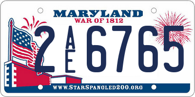 MD license plate 2AE6765