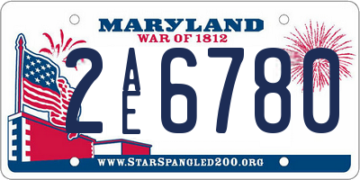 MD license plate 2AE6780