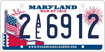 MD license plate 2AE6912