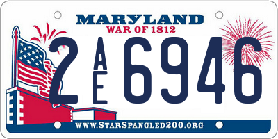 MD license plate 2AE6946