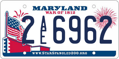 MD license plate 2AE6962