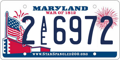 MD license plate 2AE6972