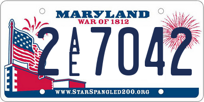 MD license plate 2AE7042